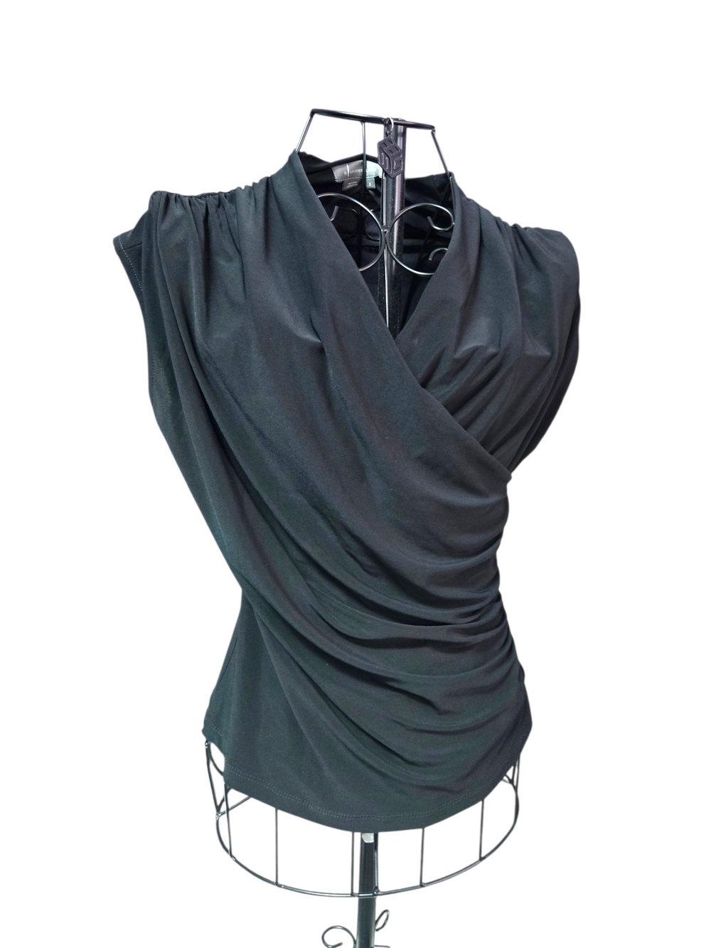 Anthropologie Black Draped Sleeveless Camisole